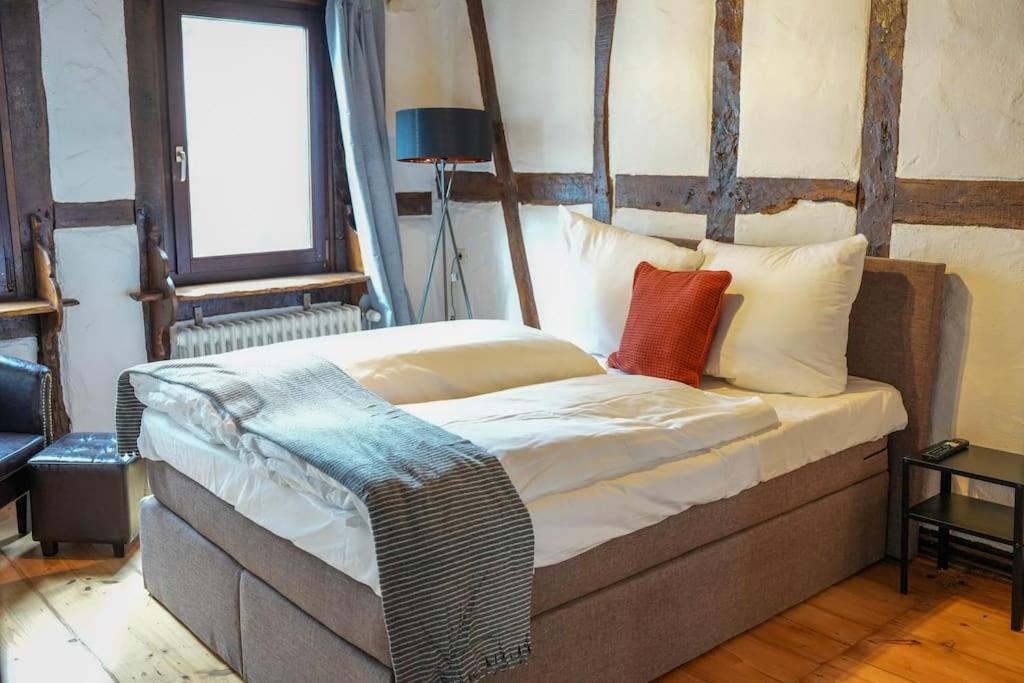 Charmante Fachwerk Wohnung Mit Terrasse In Der Altstadt 科布倫茨 外观 照片