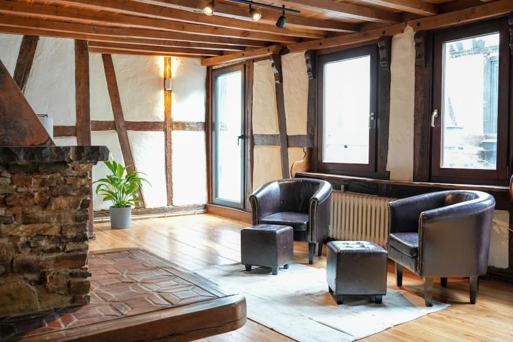Charmante Fachwerk Wohnung Mit Terrasse In Der Altstadt 科布倫茨 外观 照片
