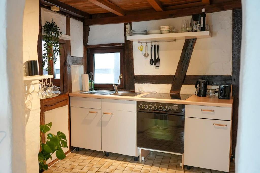 Charmante Fachwerk Wohnung Mit Terrasse In Der Altstadt 科布倫茨 外观 照片
